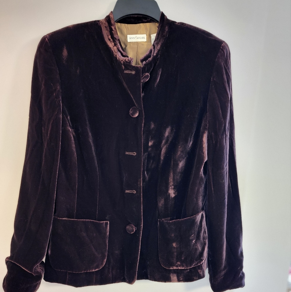 Ann Taylor blazer velour